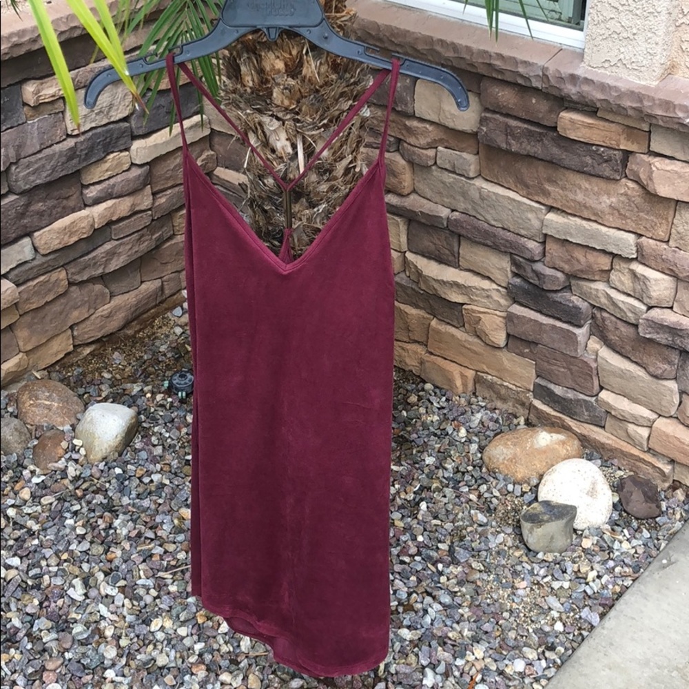 Suede mini body con dress